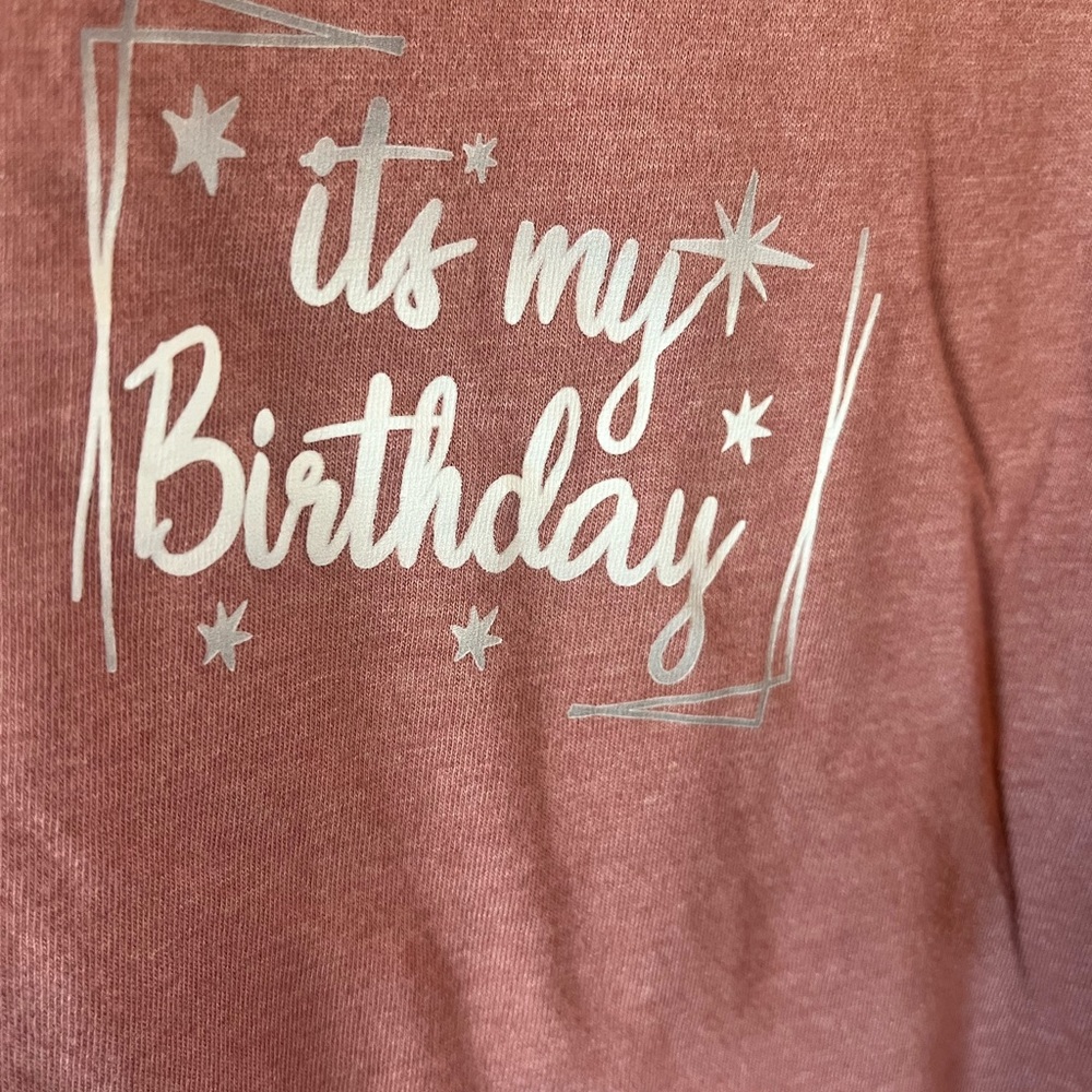 Birthday Graphic Tee - Pink 50th birthday tee.